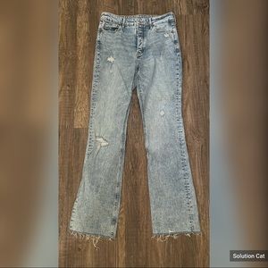Old Navy Extra High Rise Kicker Boot Cut Denim Washed Jeans Sz. 4